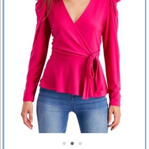 Inc NWT long sleeved wrap blouse